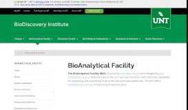 
							         BioAnalytical Facility | BioDiscovery Institute								  
							    