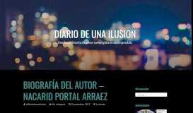 
							         biografía del autor – nacarid portal arraez - DIARIO DE UNA ILUSION								  
							    