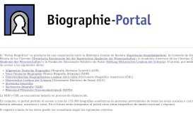 
							         Biographie-Portal / Portal biográfico - Neue Deutsche Biographie								  
							    