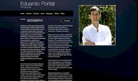
							         Biography - Eduardo Portal Official website								  
							    