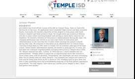 
							         Biography – Joe Palmer – Temple Independent School District								  
							    