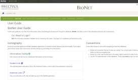 
							         BioNet - BioNet Documentation and User Guide - Iowa DNR								  
							    