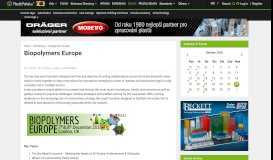 
							         Biopolymers Europe I PlasticPortal.eu								  
							    