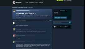 
							         Bioshock 1 or Portal 1 :: Off Topic - Steam Community								  
							    