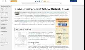 
							         Birdville Independent School District, Texas - Ballotpedia								  
							    