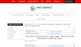 
							         Birla Sun Life Insurance Login Page | New User Registration								  
							    