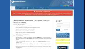 
							         Birmingham City Council Electronic Tendering Site - Home								  
							    