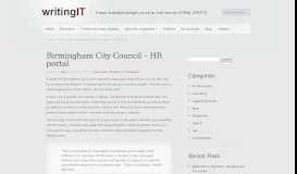 
							         Birmingham City Council – HR portal - writingIT								  
							    