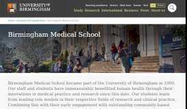 
							         Birmingham Medical School - University of Birmingham								  
							    
