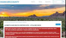 
							         Birth and Death Certificates - Vital Records | Maricopa County ...								  
							    