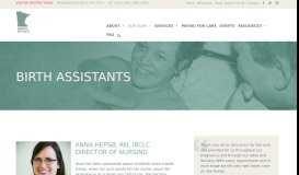 
							         Birth Assistants - Midwifery Model of Care - MN Birth Center ...								  
							    