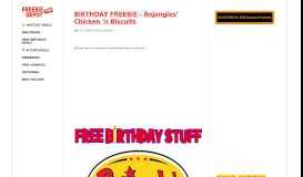 
							         BIRTHDAY FREEBIE – Bojangles' Chicken 'n Biscuits ...								  
							    