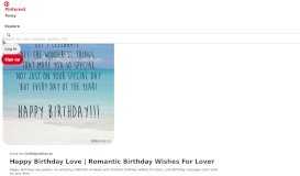 
							         birthday love quotes for him | sayings that I like | Special birthday ...								  
							    