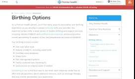 
							         Birthing Options at Premier Health								  
							    