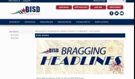 
							         BISD BRAGS - Brazosport Independent School District								  
							    
