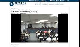 
							         BISD School Board Meeting (5-20-13) | Bryan Independent School ...								  
							    