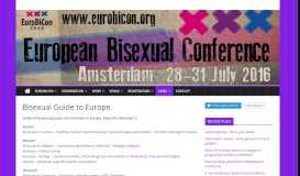 
							         Bisexual Guide to Europe - EuroBiCon								  
							    