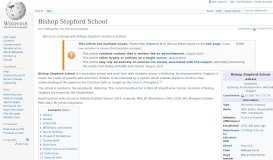 
							         Bishop Stopford School - Wikipedia								  
							    