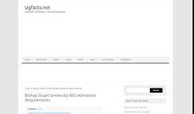 
							         Bishop Stuart University Admission Requirements - Ugfacts.net								  
							    