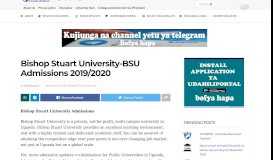 
							         Bishop Stuart University-BSU Admissions 2019/2020 | Udahiliportal.com								  
							    