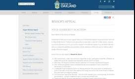 
							         Bishop's Appeal - Diocese of Oakland CA - Oakland, CA								  
							    