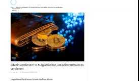 
							         Bitcoin verdienen: 10 Tipps um Bitcoins zu verdienen | bitcoinMag.de								  
							    