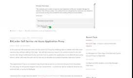 
							         BitLocker Self-Service via Azure Application Proxy – Modern ...								  
							    