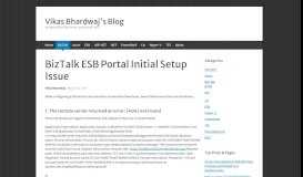 
							         BizTalk ESB Portal Initial Setup Issue | Vikas Bhardwaj's Blog								  
							    