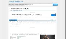 
							         bizwear.com.au at WI. Bizwear - Smart Fast Credible								  
							    