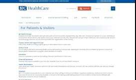 
							         BJC HealthCare Patients & Visitors - BJC HealthCare								  
							    