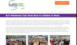 
							         BJ's Wholesale Club Gives Back to Children in Need | Fulfill NJ								  
							    