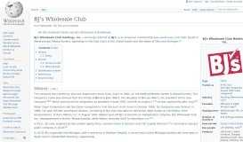 
							         BJ's Wholesale Club - Wikipedia								  
							    