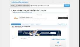 
							         bjscompass.bjsrestaurants.com at WI. BJ's COMPASS by BJ's ...								  
							    