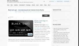 
							         Black Card Login - www.myluxurycard.com Customer Service ...								  
							    