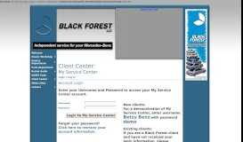 
							         Black Forest LLC - My Service Center Login								  
							    