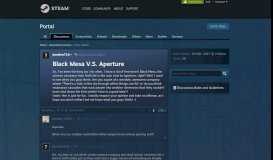 
							         Black Mesa V.S. Aperture :: Portal General Discussions								  
							    