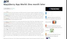
							         BlackBerry App World: One month later – BGR								  
							    