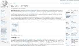 
							         BlackBerry DTEK50 - Wikipedia								  
							    