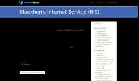 
							         Blackberry Internet Service (BIS) - WordPress								  
							    