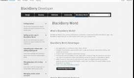 
							         BlackBerry World - BlackBerry Developer								  
							    