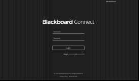
							         Blackboard Connect: Login								  
							    
