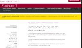
							         Blackboard for Students - Fordham University								  
							    