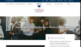 
							         Blackboard Learn - The American College								  
							    