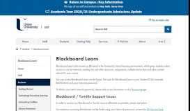 
							         Blackboard Learn - Ulster University ISD								  
							    