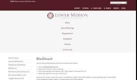 
							         Blackboard - Lower Merion School District								  
							    