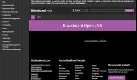
							         Blackboard Open LMS | Blackboard Help								  
							    