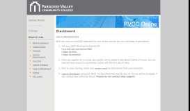 
							         Blackboard - Paradise Valley Community								  
							    