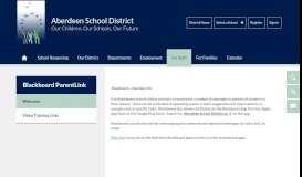 
							         Blackboard ParentLink / Welcome - Aberdeen School District								  
							    