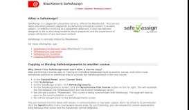 
							         Blackboard SafeAssign								  
							    