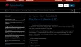 
							         Blackboard (Student IT) | Confederation College								  
							    